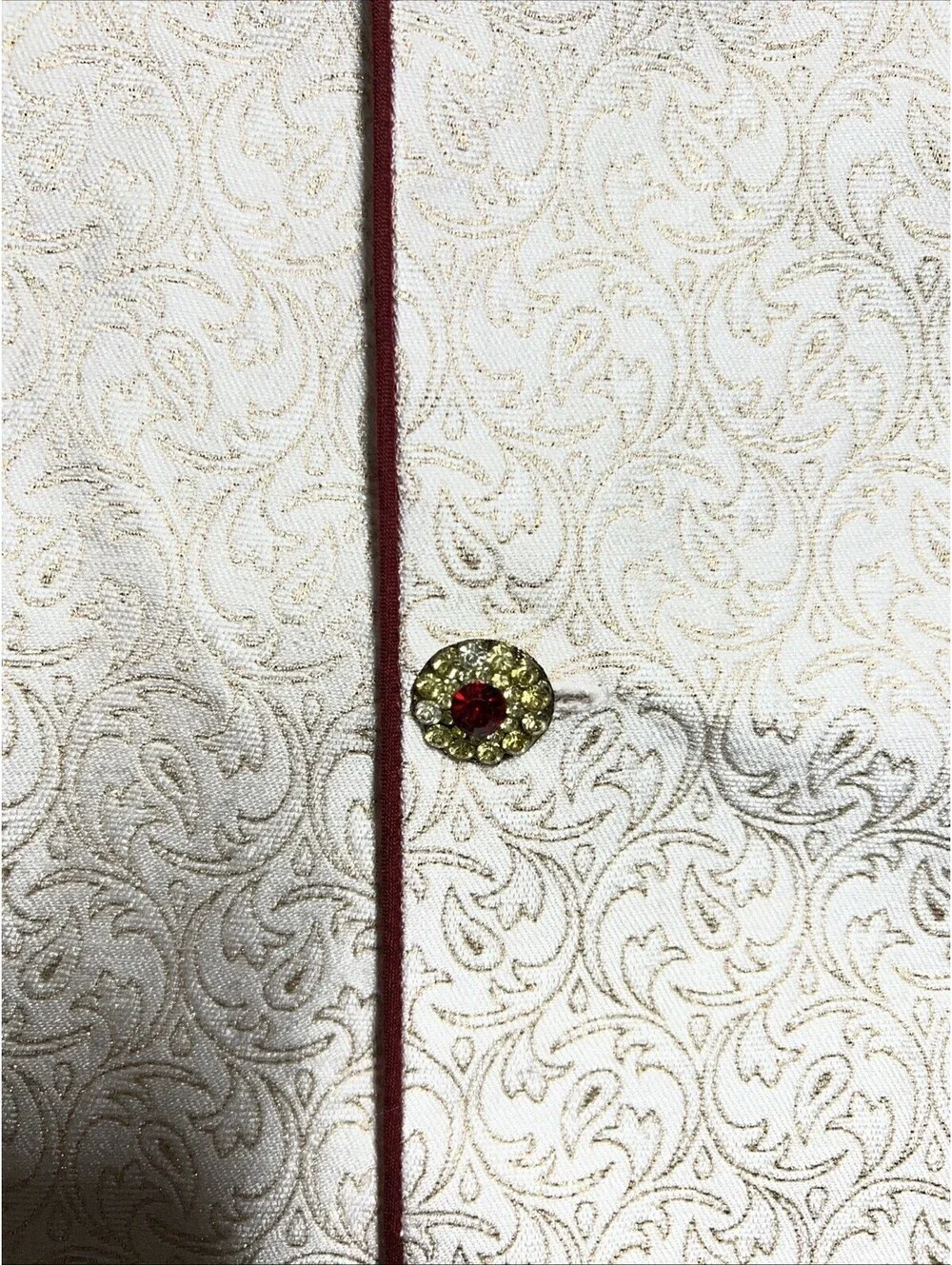 New JB Collection Young Men cream-colored silk sherwani